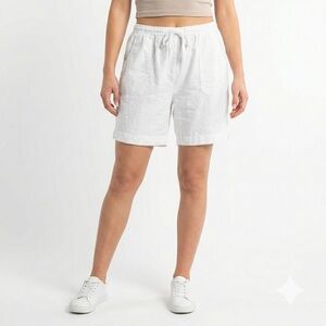 Fresh Produce Womens White Bermuda Shorts Plus Size 1X